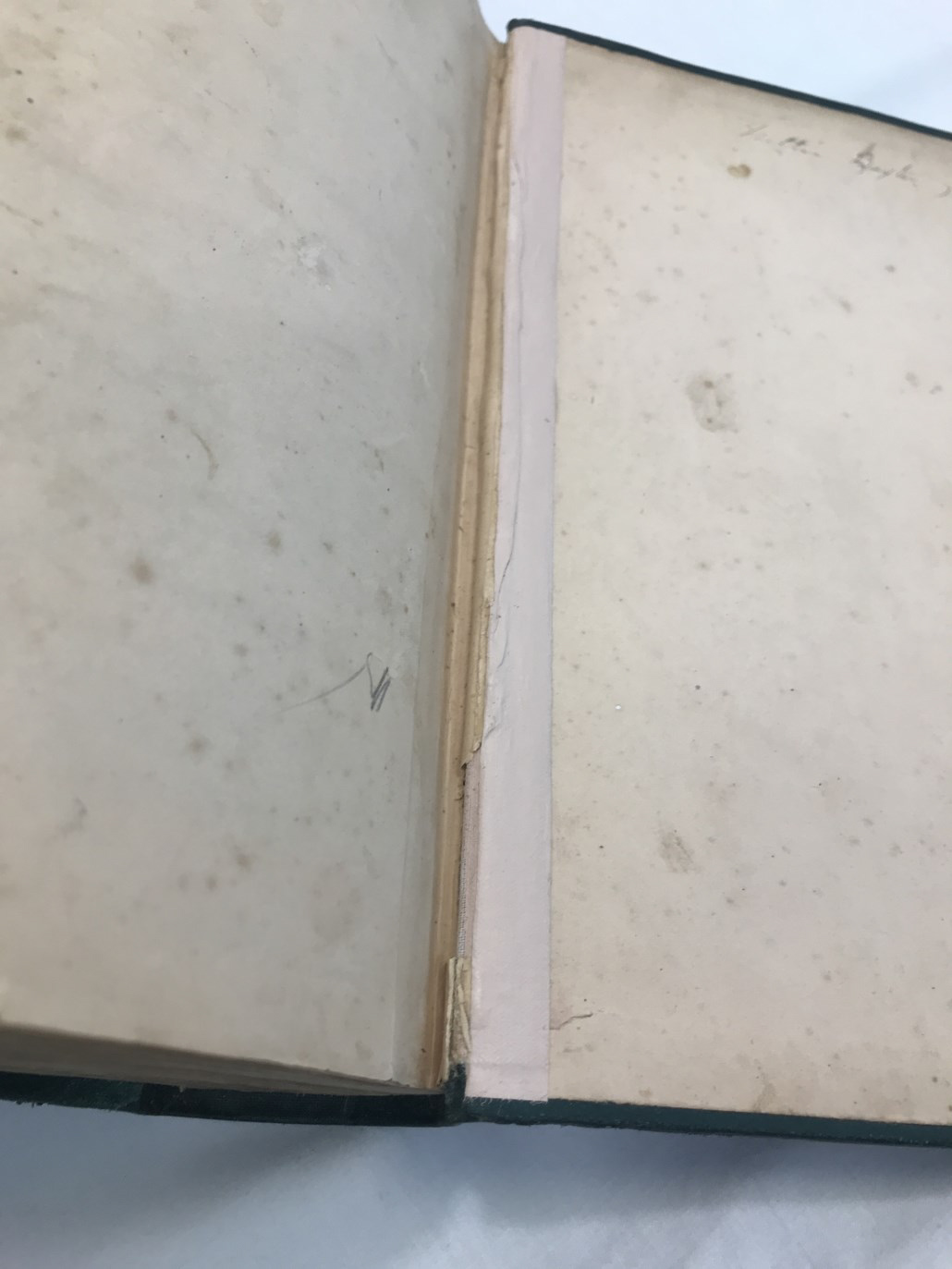 repair needed to hinge of book