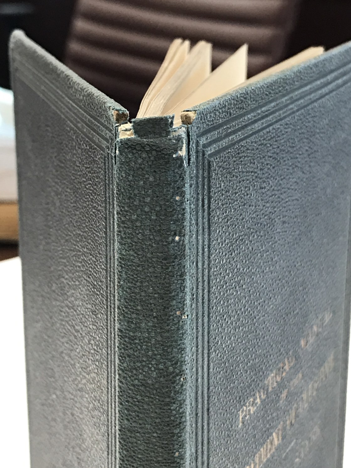 repair needed to book's spine