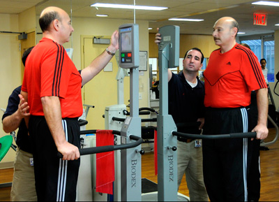 Photo of Alexander Brum at physical therapy.
