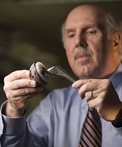 Image: Timothy Wright, PhD., with hip implant