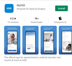 screenshot - MyHSS app