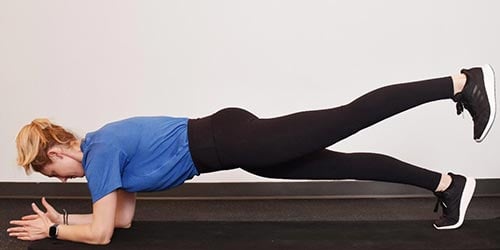 woman doing planks