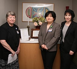 Sister Margaret, Chaplain Alice and Chaplain Margo in the HSS Chapel