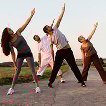 Image: Photo of people doing tai chi.