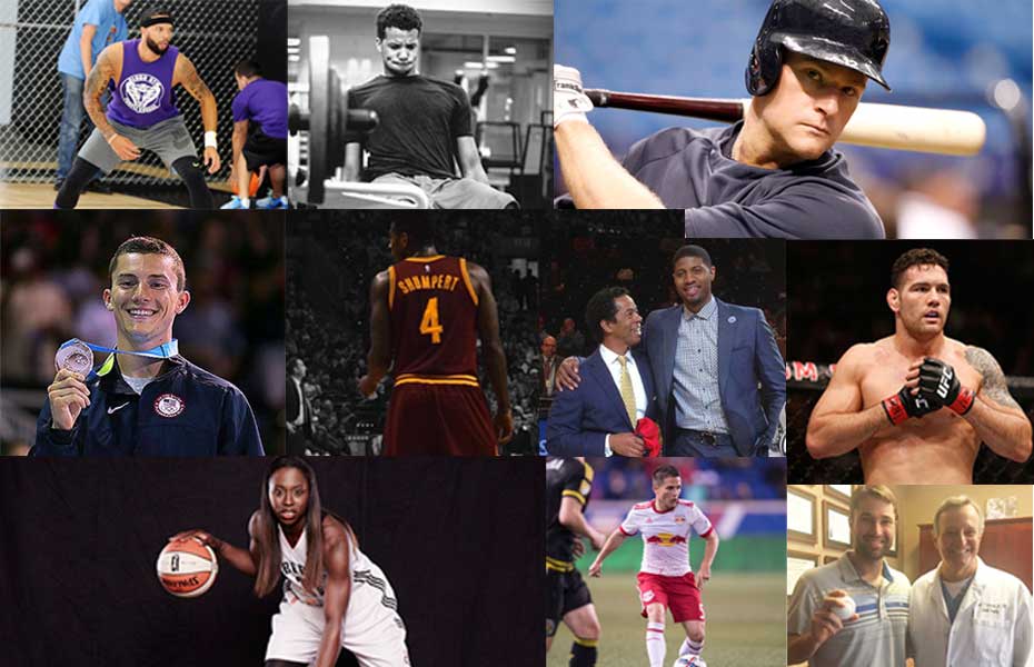 athletes collage