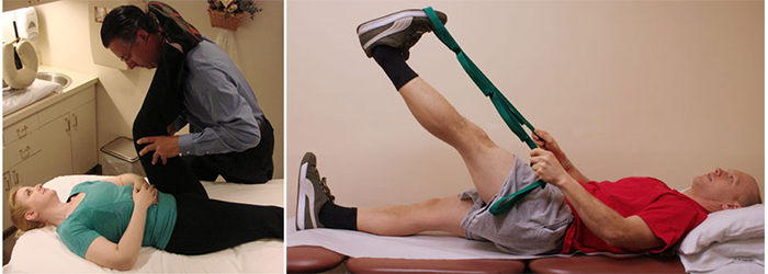 Hamstring stretches: assisted and unassisted
